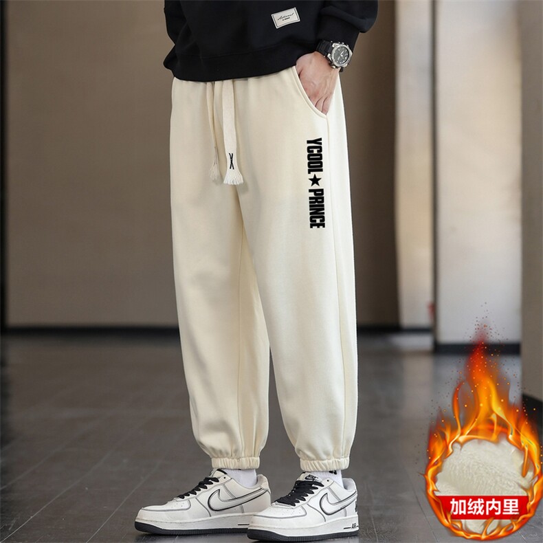 现货主推跑量2025秋冬加绒男士休闲印花运动长裤JR905-P20，女装休闲裤，星座1816-2（原1210–2）