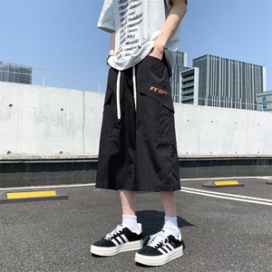 夏季新款休闲工装短裤男大码宽松七分运动中裤902-特P30控58图片