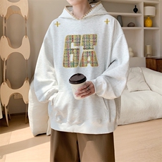 华棉春秋内景新款日系宽松连帽卫衣男大码休闲WY00676/P45加绒P50，男装卫衣，电商B316