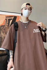 量大优可提供视频2024夏季新美式短袖T恤D223A-T24156-P18，男装T恤，电商019-1