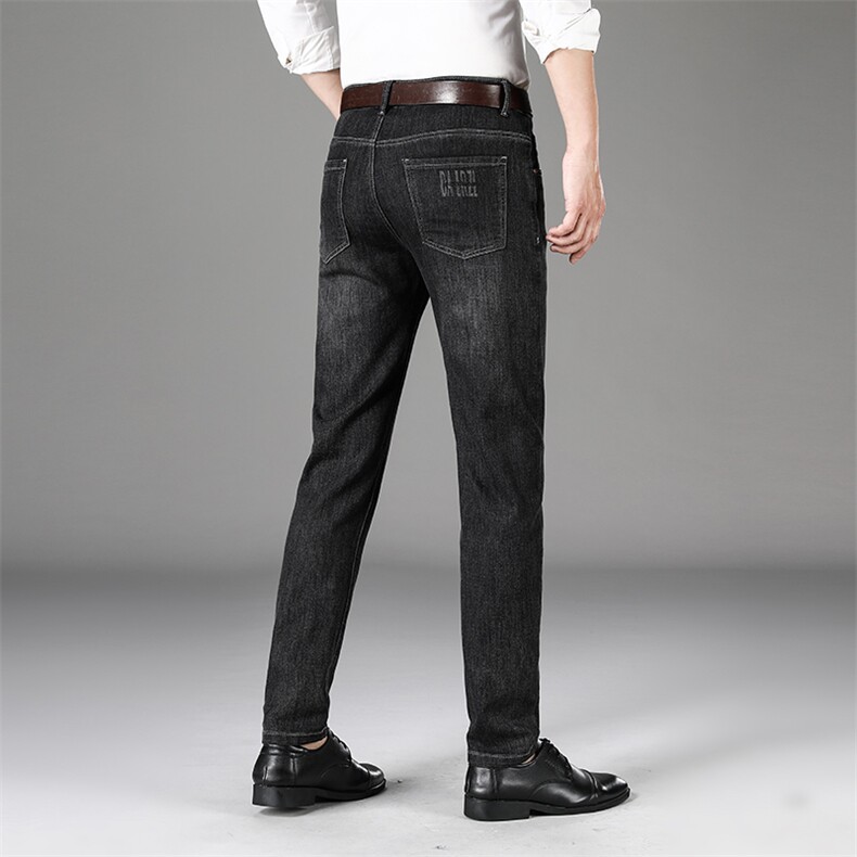 Z6606钱塘2020-2春秋薄款商务休闲简约百搭中年男士牛仔裤P77,男装牛仔裤,钱塘207-2