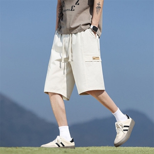 工装短裤男2025夏季薄款速干中裤男生宽松运动五分裤Q29120-特P28图片