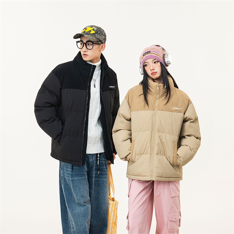 现货新款潮牌棉袄外套玉米格加厚棉衣面包服 A436-0899-P80图片