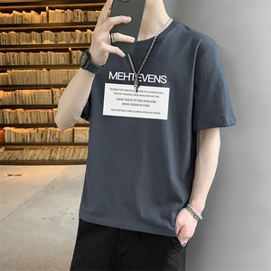 现货量大8块2025夏季新款潮流男士印花短袖T恤大码学生潮DT08-P10图片