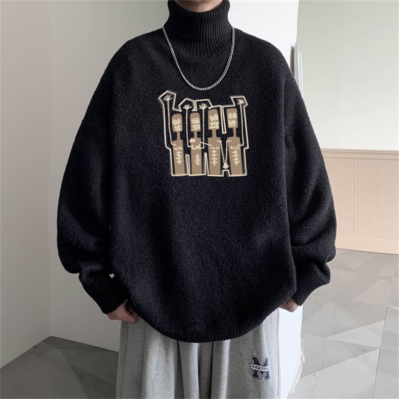 冬季高领毛衣男士加绒加厚翻领男毛线衣MG3360-P55限78加绒+10,男装针织衫/毛衣,电商B370