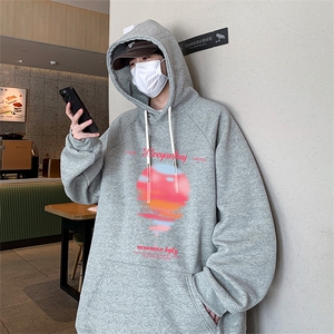 已注册得物抖音直播高品质港风男宽松连帽卫衣外套W5099P45控68图片