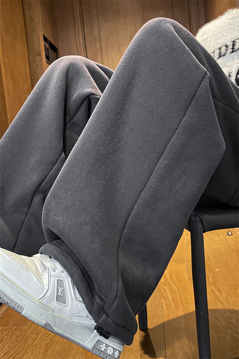 8XL-M羊羔绒运动裤宽松束脚棉裤加厚保暖休闲裤卫裤K9105P58控78,男装休闲裤,电商D206-1