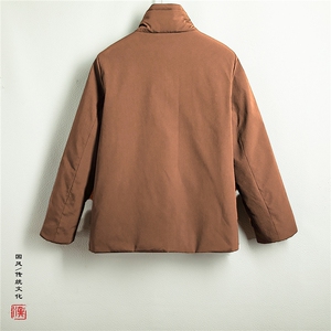 秋冬新款风男装改良新中式汉服棉衣外套HM19P130图片