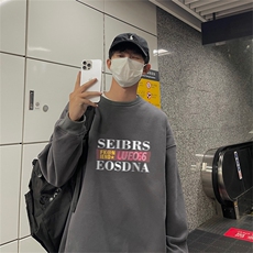 23秋季新款320G华棉圆领卫衣面布棉WH3223-P35控58，男装卫衣，电商B370