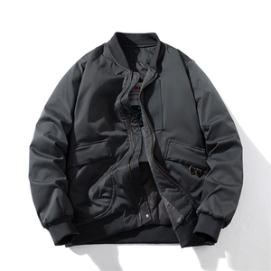 现货 三色带帽可拆卸秋冬飞行服棉服情侣装夹克潮牌炸街外套图片