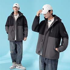 男装冬装新款青少年加厚保暖时尚男士日常白鸭绒羽绒服7518-P145，男装羽绒服，星座1210A