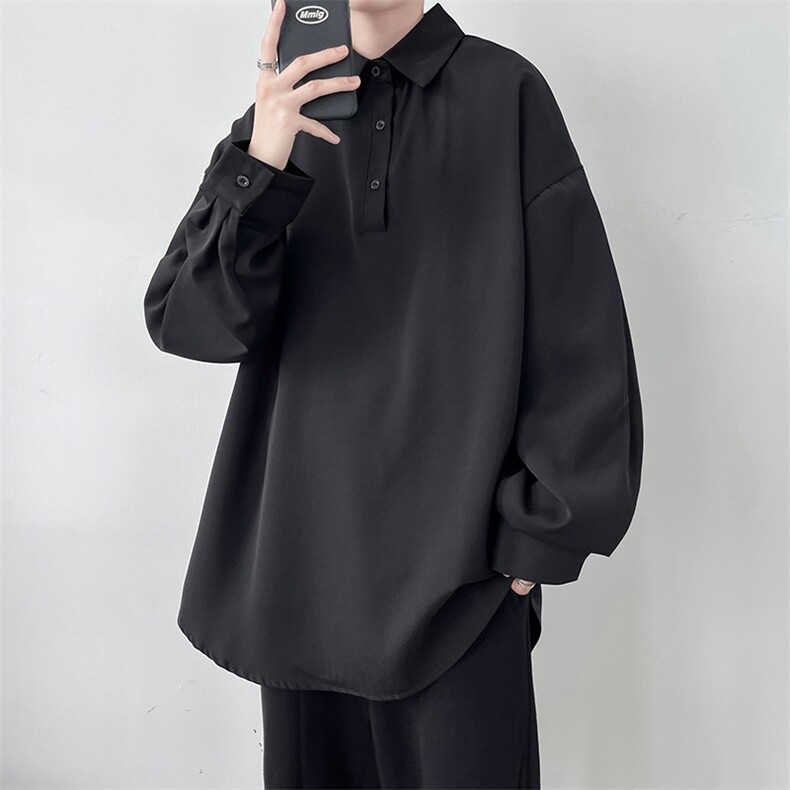 现货宽松长袖套头衬衫男KD558-P50,男装衬衫,电商D312-1