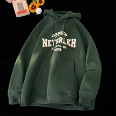 美式字母印花连帽卫衣男女宽松情侣套头外套潮914-4-WY06-P45控68，女装短外套，星座914-4