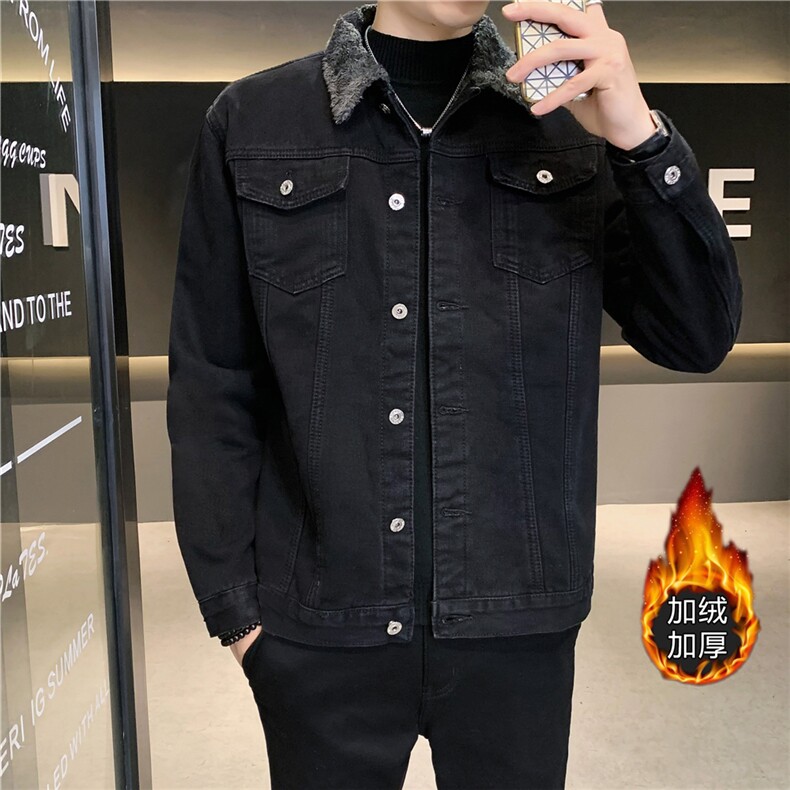 JK617J-p68M-5XL控108现货羊羔绒加绒牛仔外套男绣花夹克CITYBOY，男装工装外套，星座103A