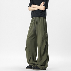 褶皱可束脚阔腿休闲裤K006无影墙92%聚酯纤维8%氨纶(S-2XL)TP25，男装休闲裤，电商A088