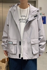 港风冲锋衣男潮牌防风户外旅游服工装大码M-5XL夹克7210P75控108，男装夹克，星座227-7