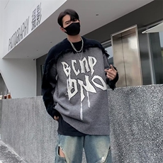 条纹毛衣日系慵懒复古男士针织衫秋冬季新款外套高级感线衣服，男装针织衫/毛衣，星座716-2