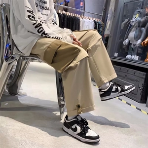 工装裤男韩版潮流高街帅大口袋拼色2023春秋新款ins长裤K3356-P35图片