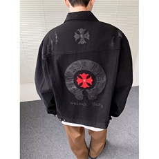 欧洲站牛仔外套男潮牌高端秋季款修身帅气印花黑色男士夹克上衣潮，男装工装外套，星座506A
