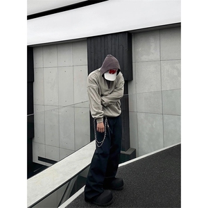 有货~cleanfit卫衣男款连帽毛线拼接宽松休闲外套MY6788-特P45图片