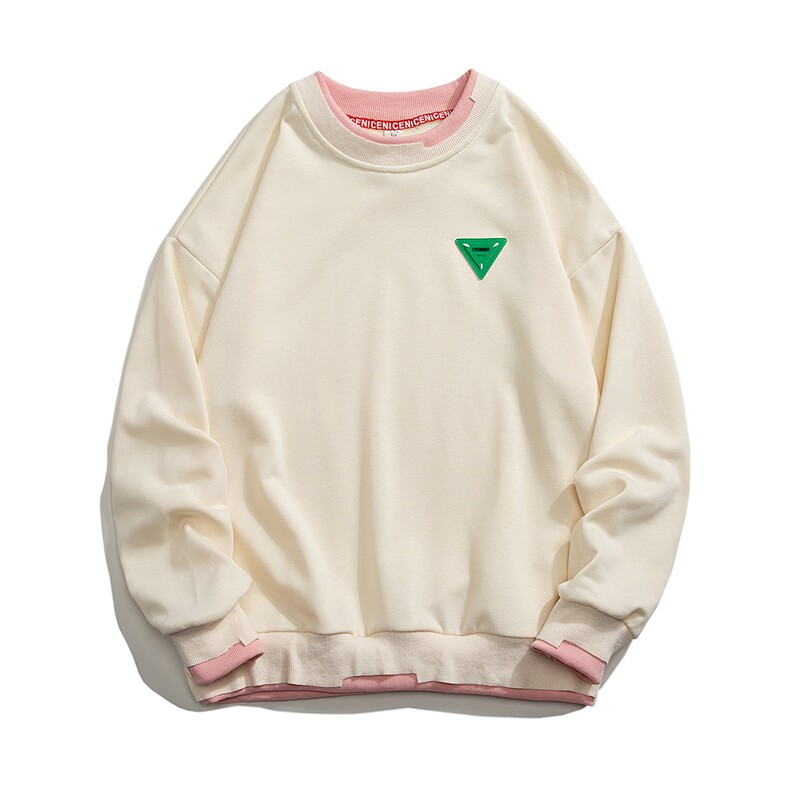 1秋季新款白底平铺情侣圆领假两件休闲运动卫衣男WY7142P48控68，男装卫衣，星座226-2