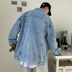 大货春季新款情侣牛仔夹克港风男士大码宽松外套JK845-P75，男装夹克，星座1103-3