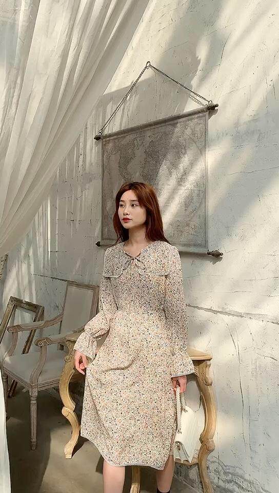 【现货】现货春季韩版碎花连衣裙，女装连衣裙，布萱