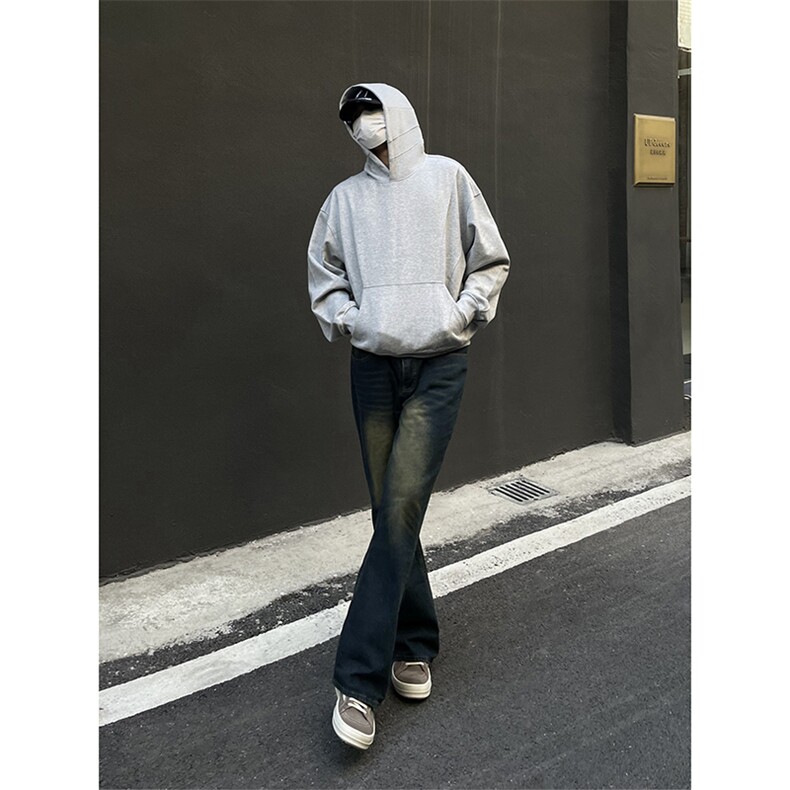 B221美式ins高街暗黑光版修身微喇牛仔裤LK23137-P55控78,男装牛仔裤,电商B221