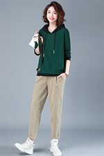 时尚潮流舒适长袖卫衣/绒衫2021年秋季休闲连帽套头，女装卫衣/绒衫，简韵佳