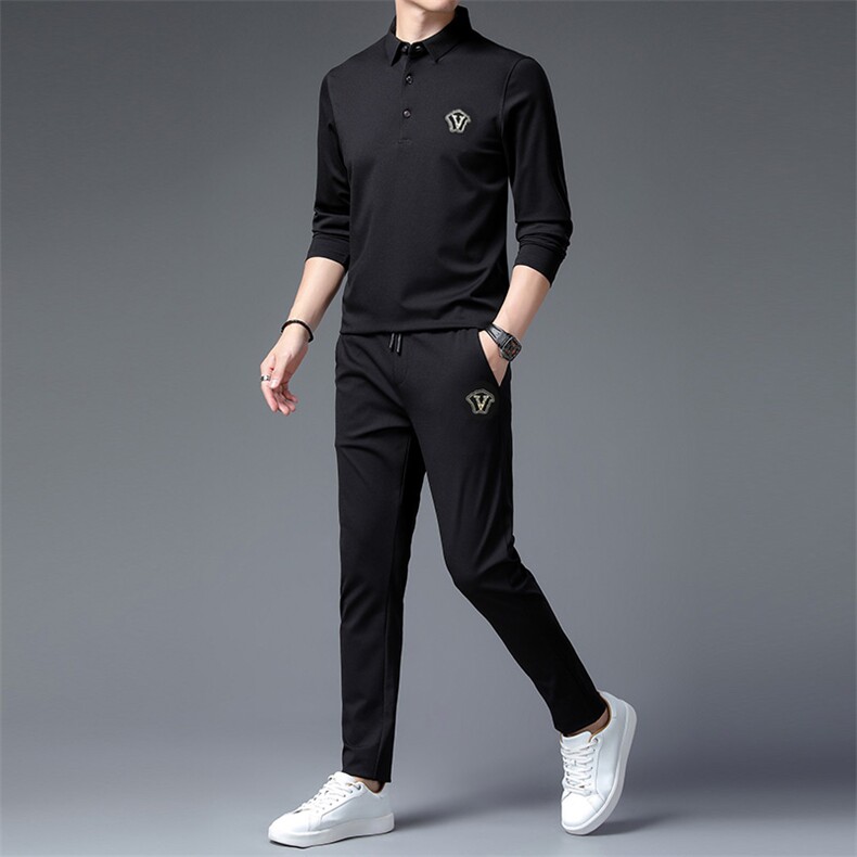中年运动套装男春秋季两件套运动服休闲套装男卫衣2023新款外套,男装休闲套装,电商B212（原钱塘6029）