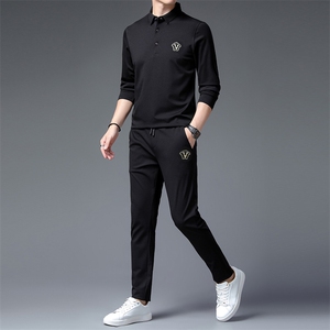 中年运动套装男春秋季两件套运动服休闲套装男卫衣2023新款外套图片