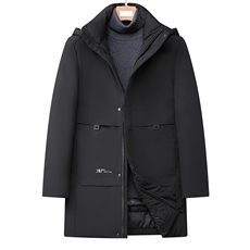 休闲拆卸帽羽绒服中年男2023冬装脱卸内胆爸爸装GSNA21588-P235，男装羽绒服，电商B212（原钱塘6029）