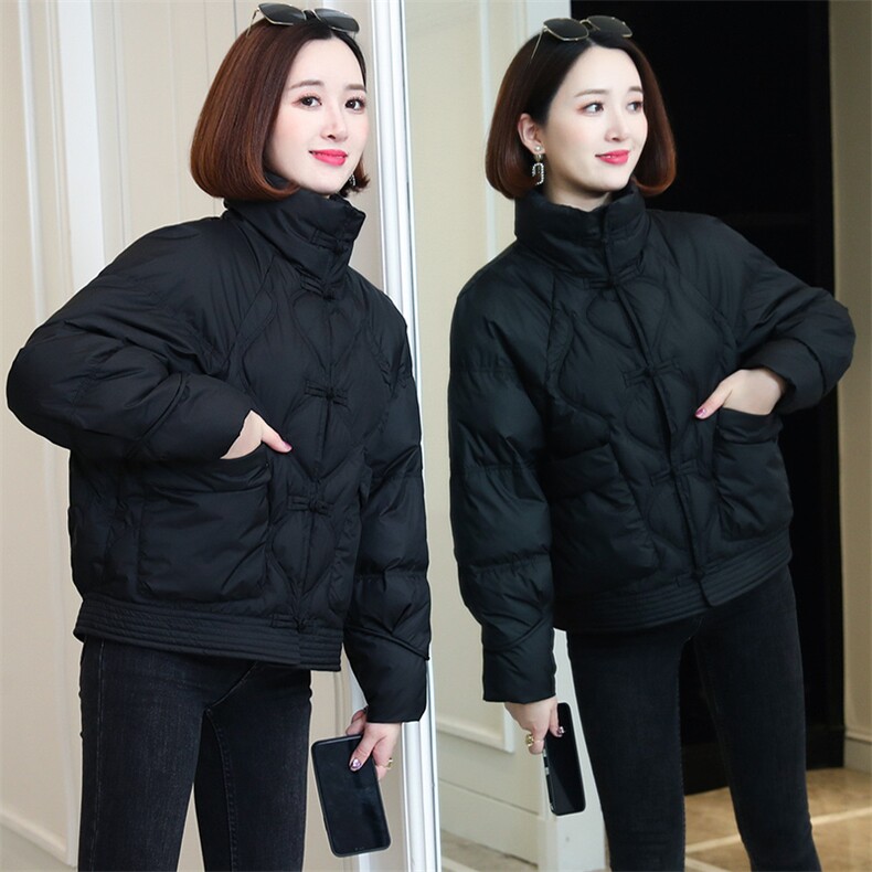时尚显瘦短款盘扣保暖棉服冬季新款女装棉衣外套,女装棉衣/棉服,雪樱依海