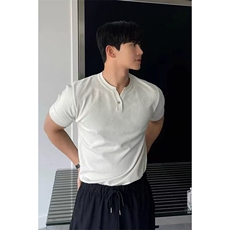 网T-2026新品针织毛衣短袖T恤凉感POLO衫T恤条纹打底衫WK38-P40，男装T恤，星座610B-1