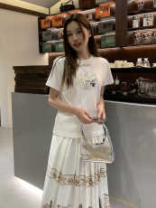 现货供应，2024夏季中式时尚熊猫绣花T恤，女装T恤，慧峰