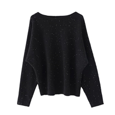 2025年秋季套头常规时尚百搭通勤一字领，女装羊绒衫，窄众羊绒