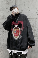 水洗做旧加绒加厚卫衣男23冬高领头像印花打底衫XZ514-2-X58-P78，男装T恤，星座514-2(原B239)