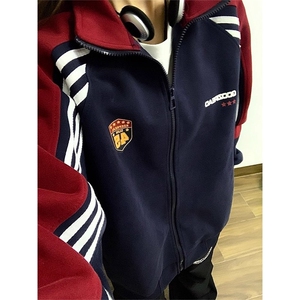 文艺男插肩袖男生运动外套男秋季开衫青少年立领夹克男款 W3050图片