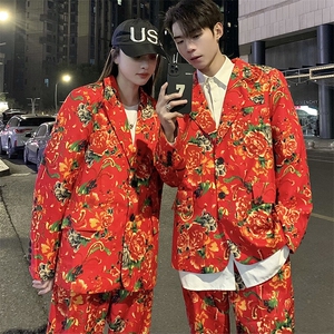 R1薛子谦同款 同花色同质量同款式中高端西服大码套装情侣图片