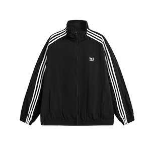 平铺秋冬新品 三条杠立领夹克男运动开衫外套中性套装H1003 P78图片