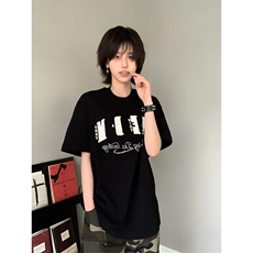 网图有货夏季小香贴布珍珠字母刺绣短袖T恤男女情侣上衣A608-P45，男装T恤，星座1505