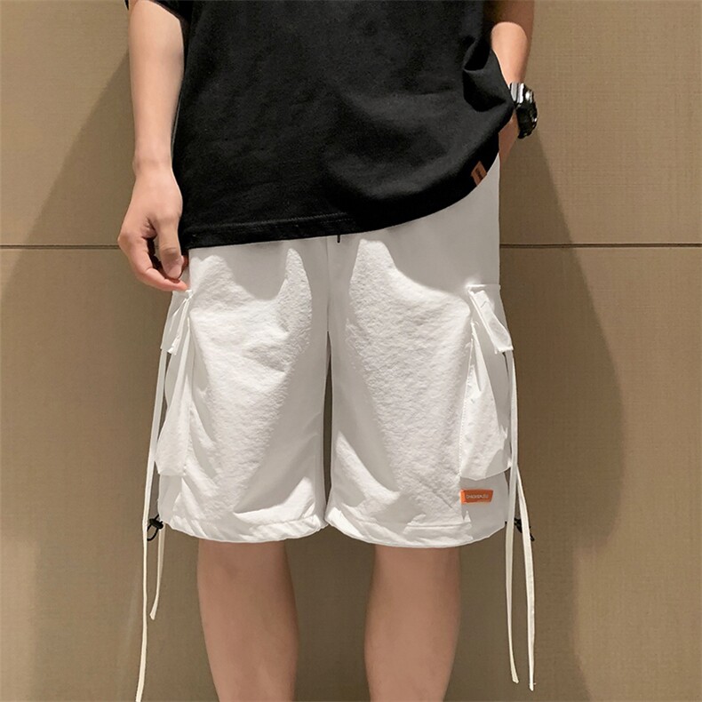 百搭五分裤宽松潮牌ins外穿宽松港风男夏季韩版五分裤 K360-P28图片