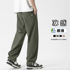 高品质速干三角标休闲裤高街美式直筒长裤多色入25XK67122特批35，男装休闲裤，电商A042