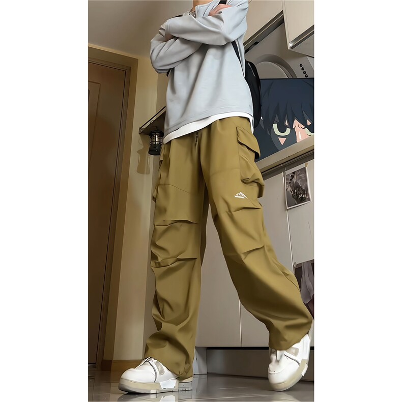 8XL-M刺绣冲锋裤男款大码春秋户外机能登山裤直筒阔腿裤KZ020P50,男装休闲裤,电商B312