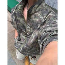 迷彩尼龙防晒衣外套男夏季薄款速干防晒夹克D428黑白P55迷彩P65，男装夹克，电商A335-1（原A458）