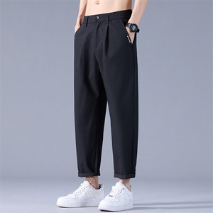 春夏垂感休闲西裤男士宽松直筒潮流2025款潮牌运动9分裤Z2514-P45