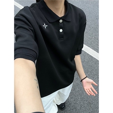 主推2025网眼珠地棉POLO衫夏季刺绣短袖翻领半袖上衣恤衫S420特38，男装Polo衫，电商A233-1