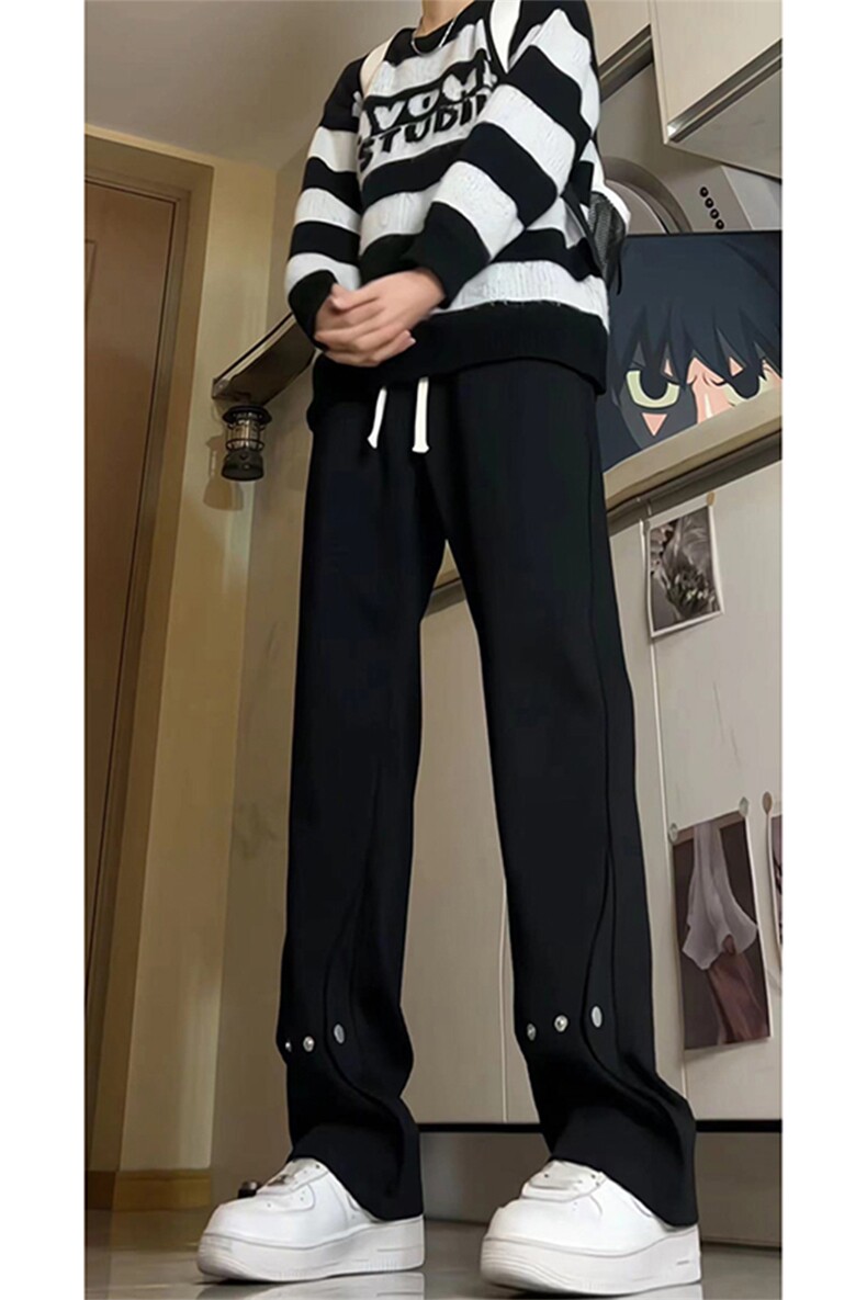 秋冬美式高街vibe运动加绒休闲卫裤货号K2485特P4578加绒P60,男装休闲裤,电商A063