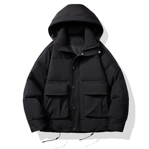男士连帽大口袋工装短款羽绒服外套D213-7128-P460图片