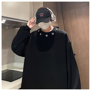 F37-P36 美式高街设计感小众卫衣男2024春季潮牌hiphop宽松上衣图片